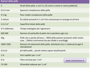 numeri della pelle numeri della pelle