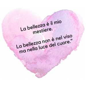 Berenice Scarabelli cuore con frasi sulla bellezza